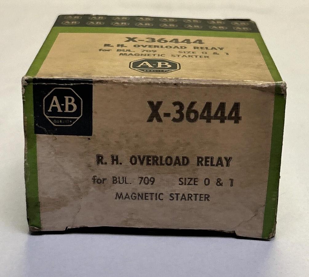Used ALLEN BRADLEY,X-36444,OVERLOAD RELAY NEW