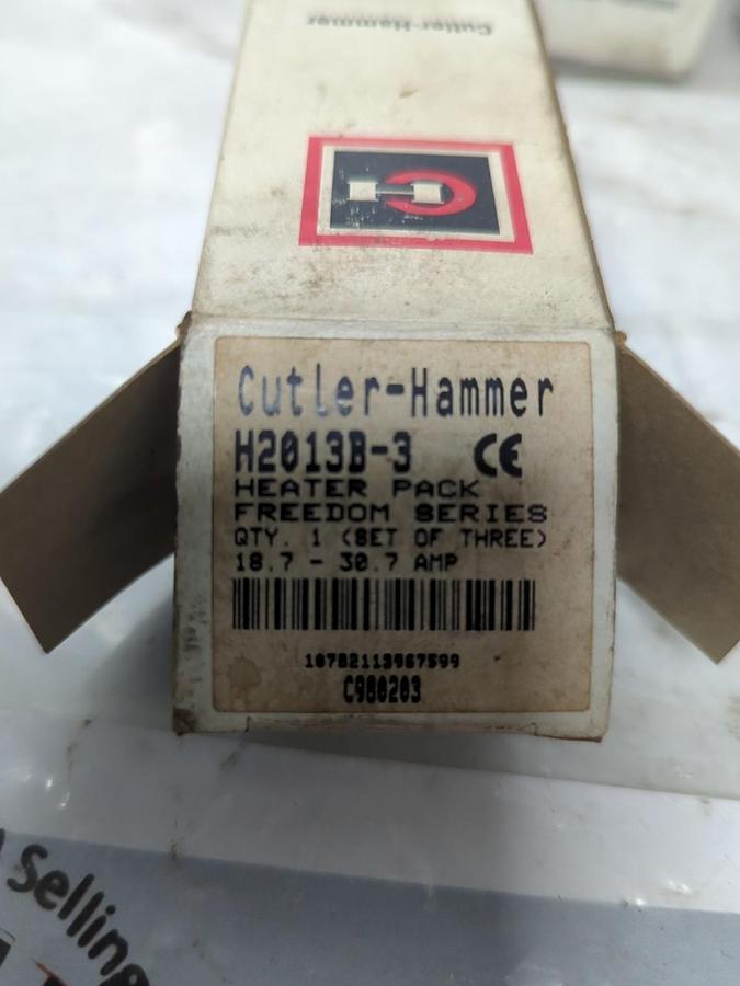 CUTLER HAMMER,H2013B-3,FREEDOM SERIES HEATER ELEMENT LOT OF 4-3PC PACKS NOS