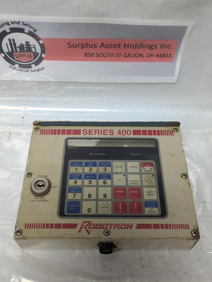 Used ROBOTRON,SERIES 400,WITH WELDBASIC CONTROL PANEL MISSING KEY PRE-OWNED