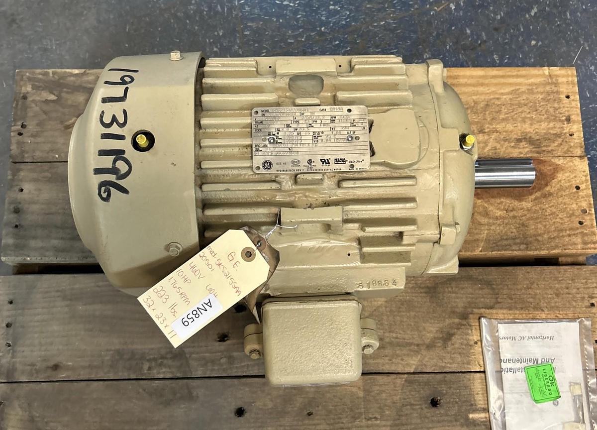 GE,5KS215SAA205D1,EXTRA SEVERE DUTY AC MOTOR 10HP 1765RPM 230/460V 215T FRAME