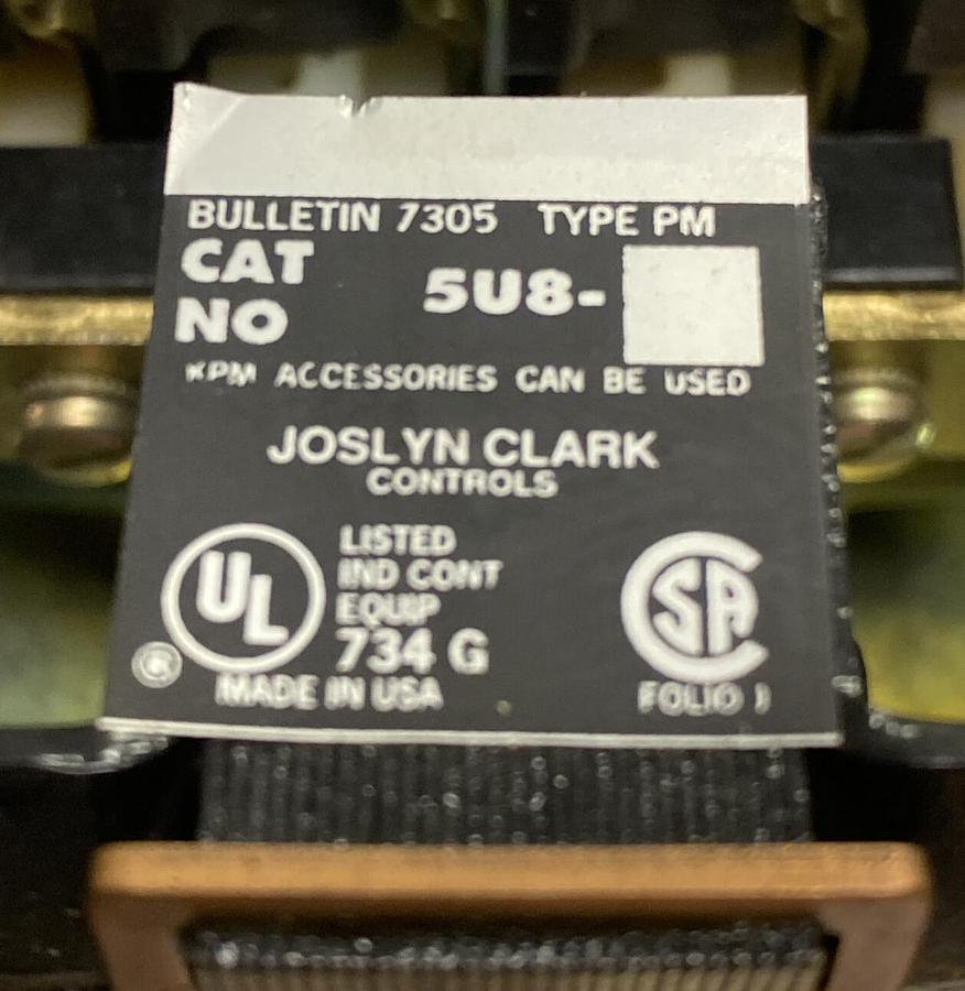 JOSLYN CLARK,5U8,CONTROL RELAY NOS