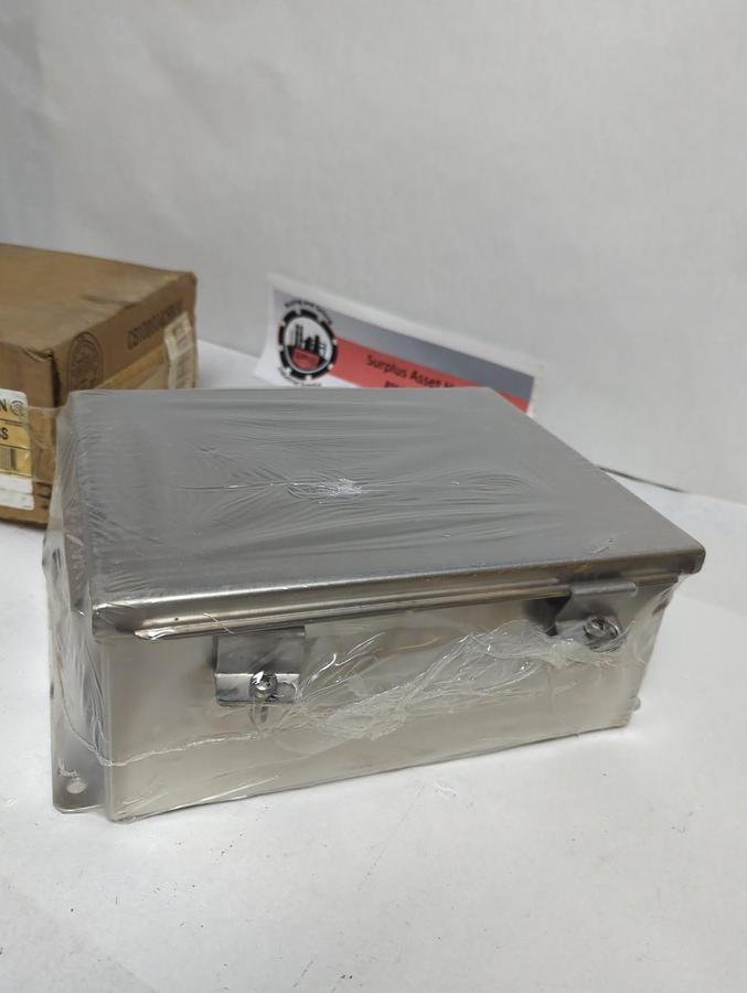 WIEGMANN,BN4100804CHSS,JUNCTION BOX NEMA 4X SIZE 10X8X4 INCH NOS