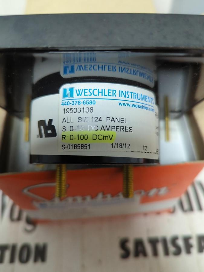 SIMPSON WESCHLER,ALL SI/2124,PANEL METER 0-50 DC AMPERES NOS