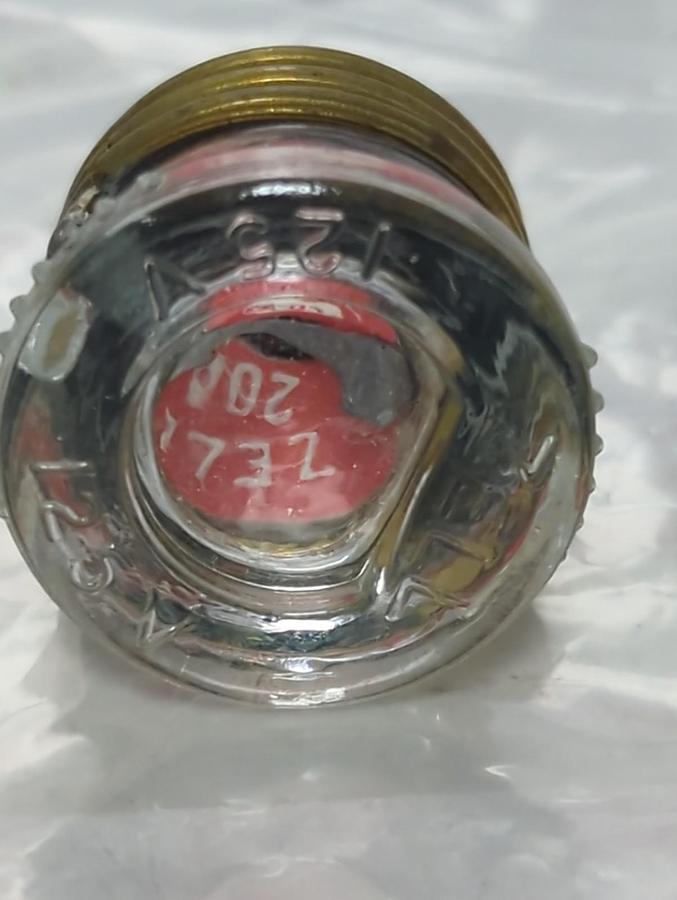 Used ZELL-CEFCO,LD-53,SCREW IN FUSE 20 AMP LOT OF 3 PRE-OWNED
