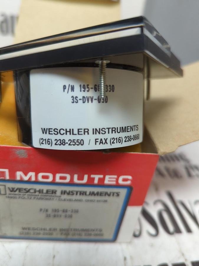 WESCHLER,195-68-330 3S-DVV-030,PANEL METER NOS