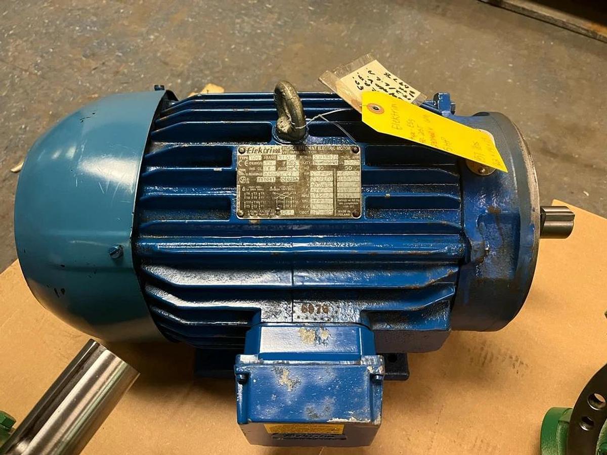 Used ELEKTRIM,151041-CC025A,ESQ MOTOR 5HP 1155RPM 215T 3PH