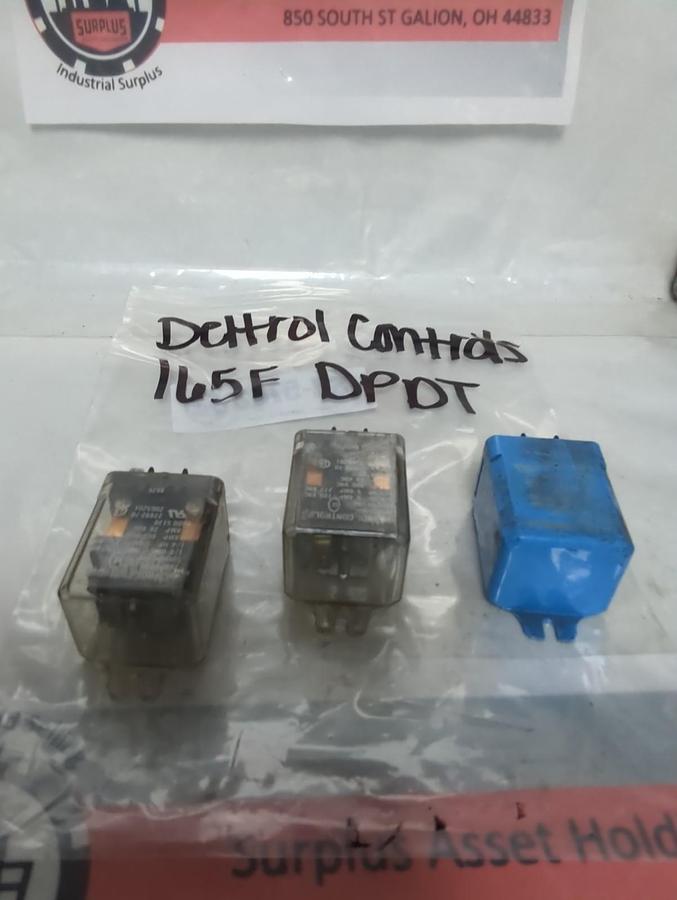 Used DELTROL CONTROLS,165F DPDT,RELAY 5 AMP LOT OF 3 PRE-OWNED