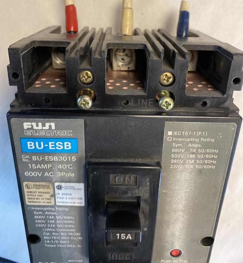 Used FUJI,BU-ESB3015,Circuit Breaker 15AMP 600V