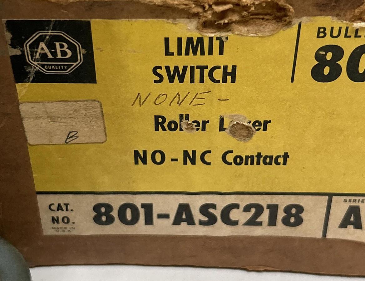 ALLEN BRADLEY,801-ASC218,LIMIT SWITCH NOS