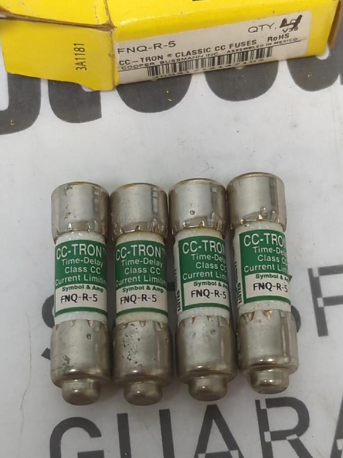 COOPER BUSSMANN,FNQ-R-5 CC-TRON, FUSES BOX 0F 4 NOS