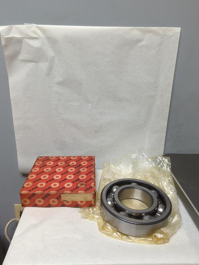 FAG,6317.C3,DEEP GROOVE BALL BEARING 80 X 170 X 39 MM NOS