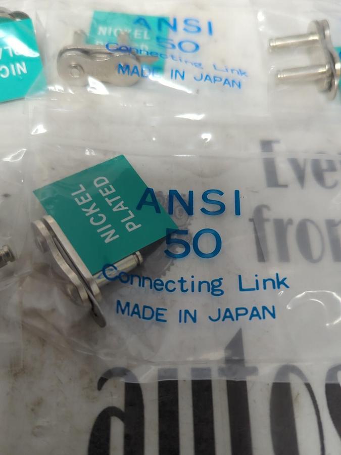 ANSI,50,CONNECTING LINKS NICKLE PLATED  LOT OF 8 NEW