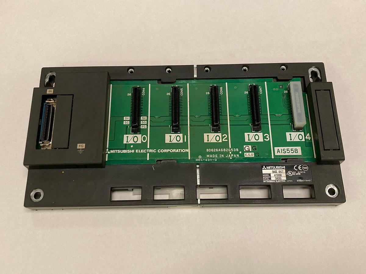 Used Mitsubishi,A1S55B,Base Rack I/O Unit Backplane Module