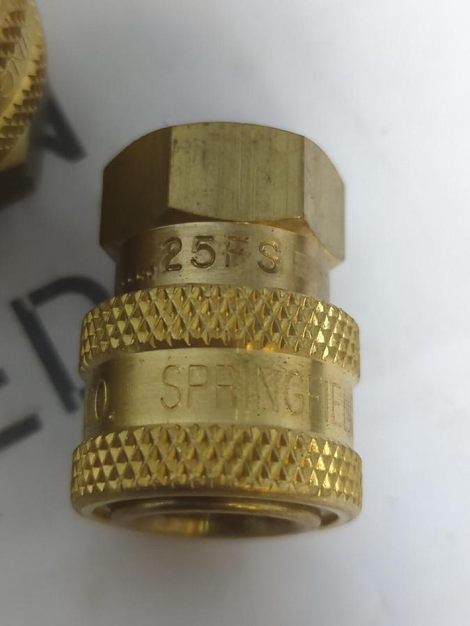 FOSTER,25SF,BRASS QUICK COUPLER 3/8 IN FNPT LOT OF 12 NOS