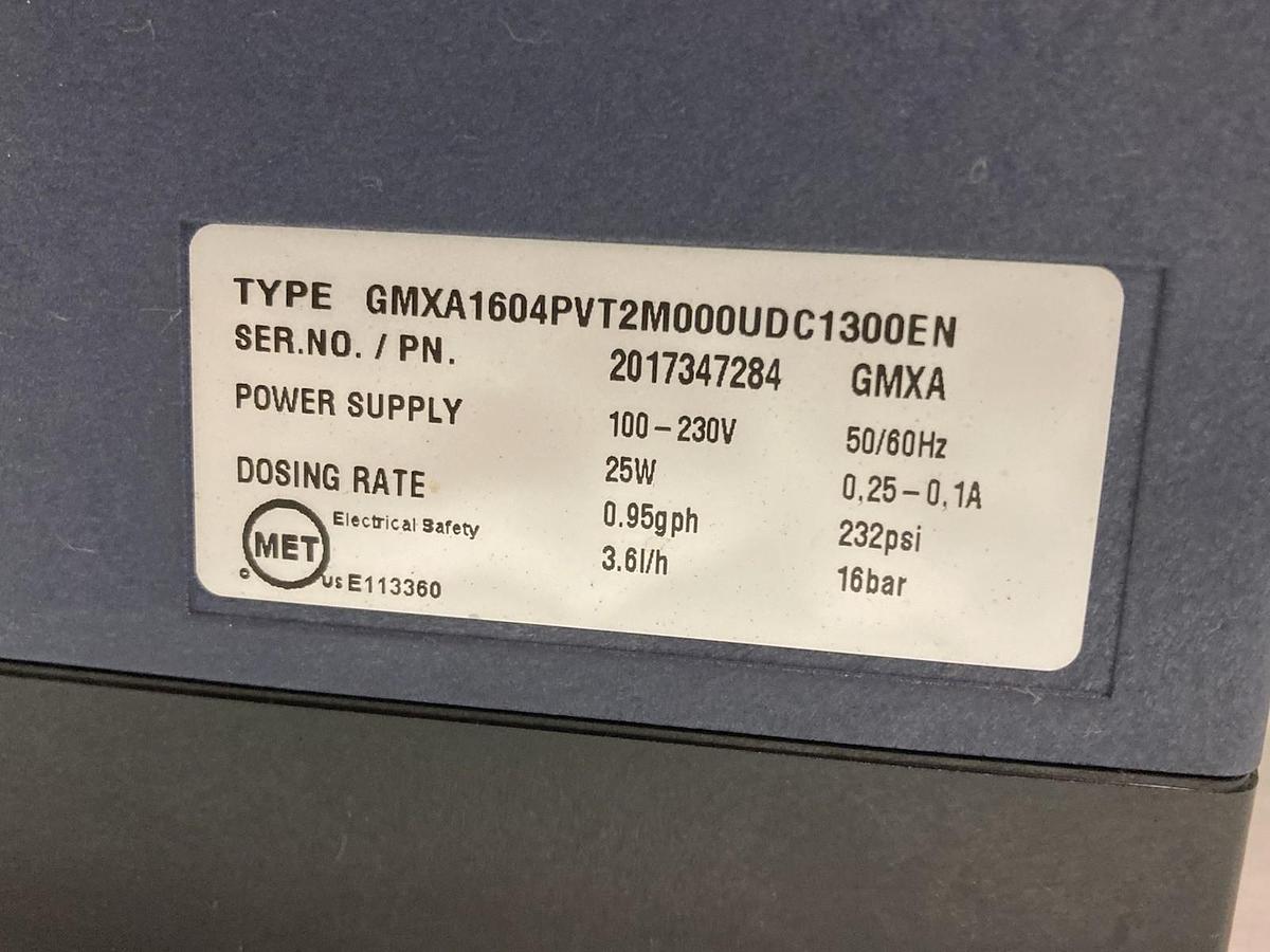Used ProMinent,GMXA1604PVT2V000UDC1300EN,Solenoid-Driven Metering Pump 100-230V