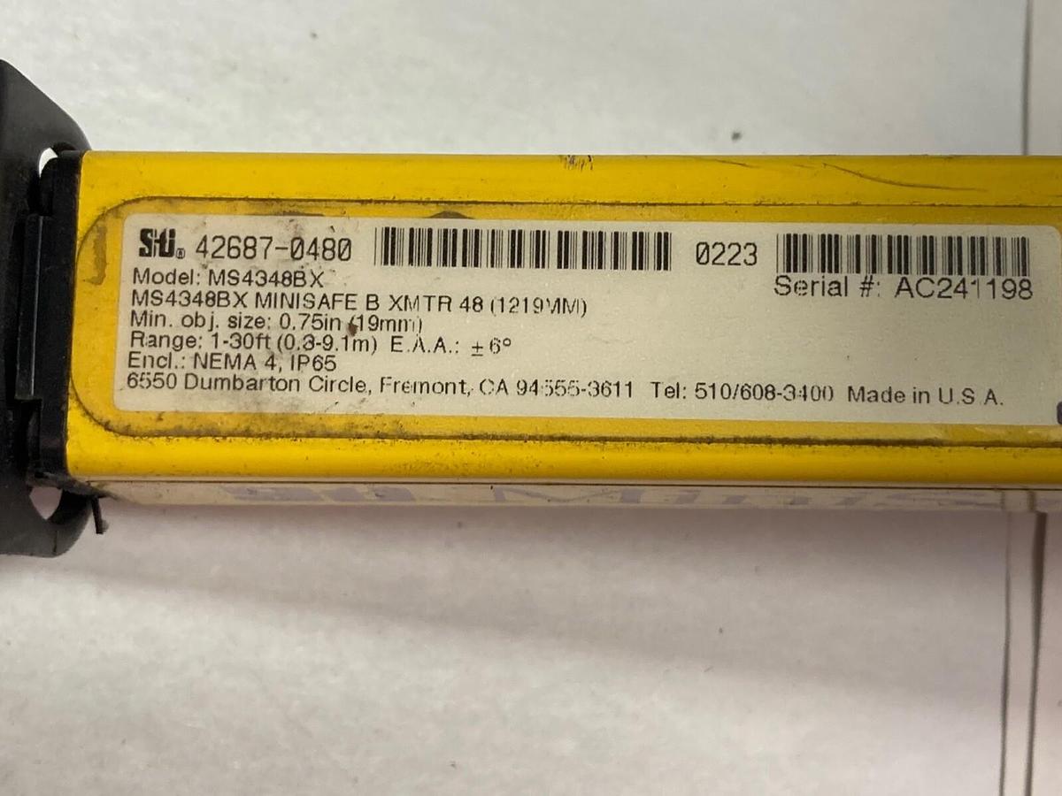 Used STI,MS4348BX,Safety Light Curtain Transmitter
