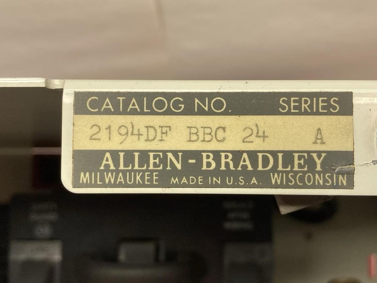 Used Allen-Bradley,2194DF-BBC DISCONNECT FUSED Bucket Size 1
