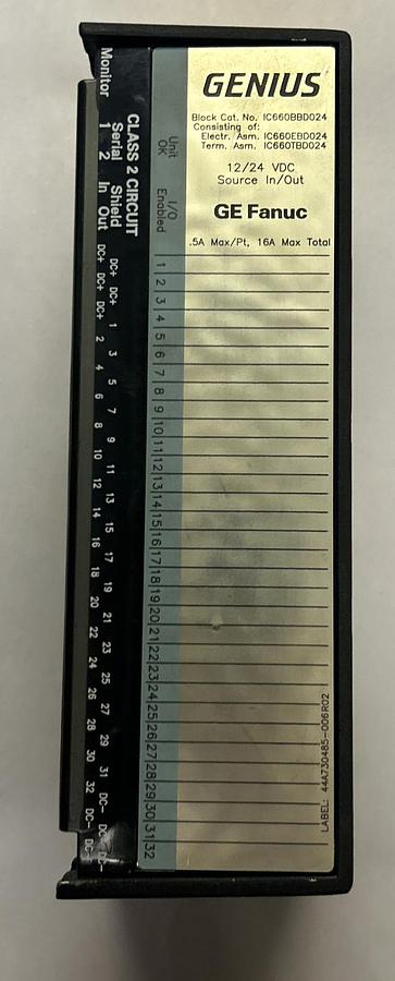 Used GE FANUC,IC660BBD024,GENIUS I/O MODULE