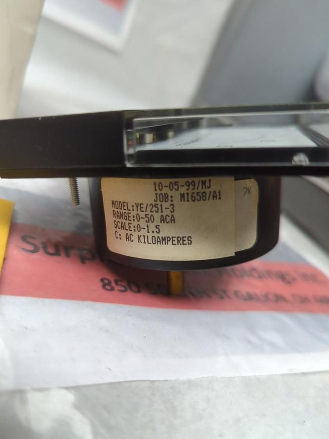 METERMASTER,YE/251340SVC,GAUGE 0-5ACA NOS