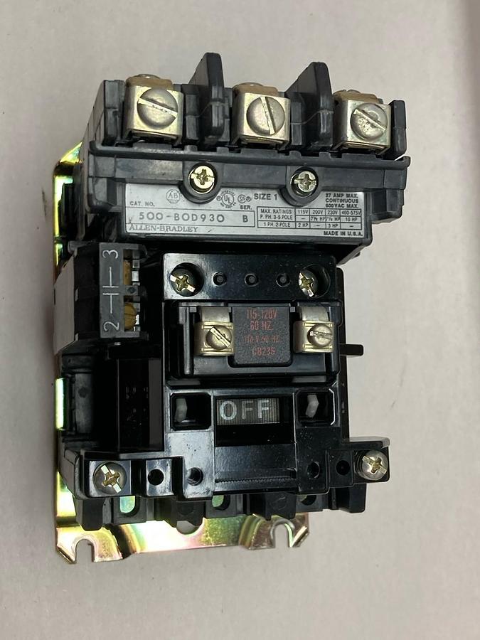 Used Allen Bradley,500F-BOD930,Ser B Contactor