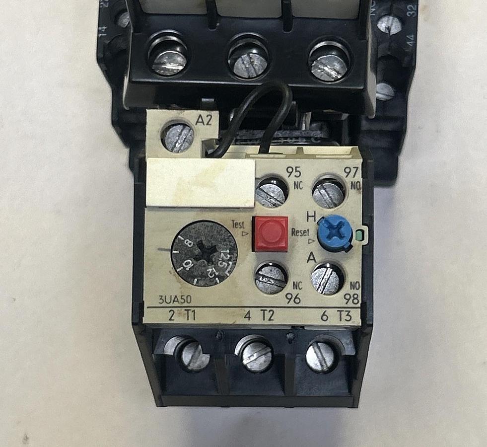 Used SIEMENS,3TB4417-0A,CONTACTOR W/ 3UA5000-1K OVERLOAD