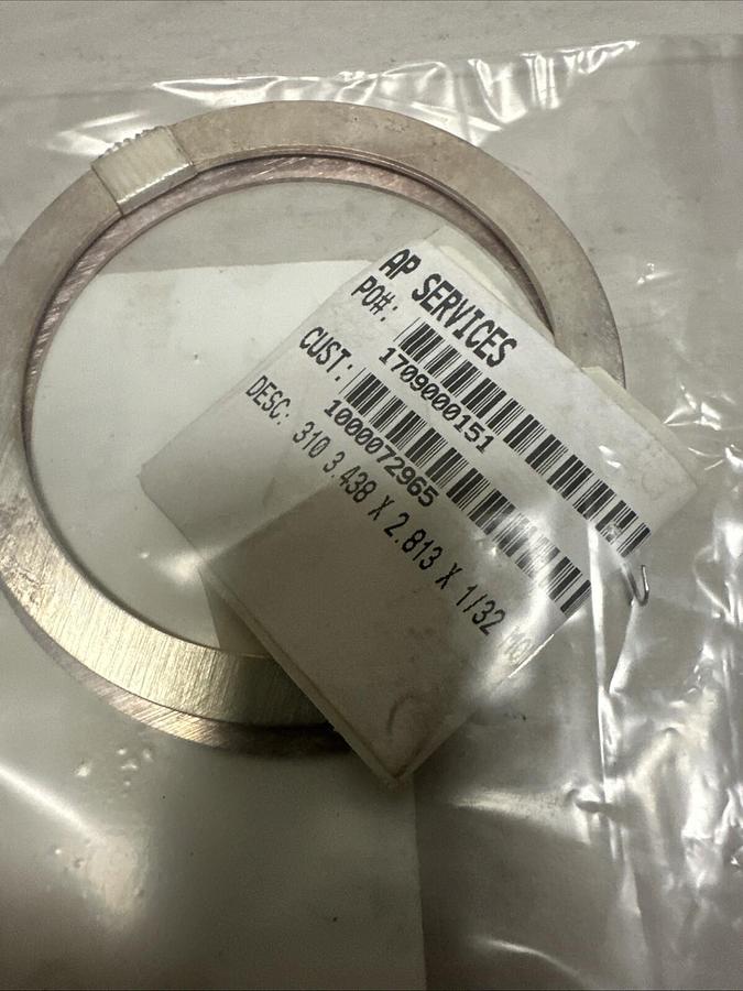 Used Curtiss-Wright,0123387395,Valve Gasket Non-Asbestos