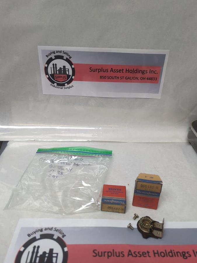WESTINGHOUSE,966 482-H,OVERLOAD THERMAL HEATER RELAY LOT OF 2 NOS