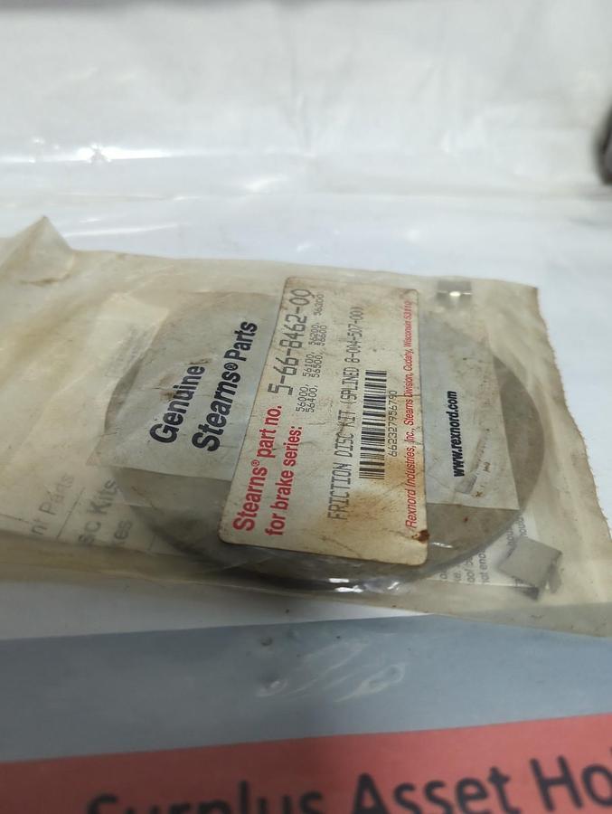 REXNORD STEARNS,5-66-8462-00,FRICTION DISC KIT-SPLINED 8-004-507-00 NOS