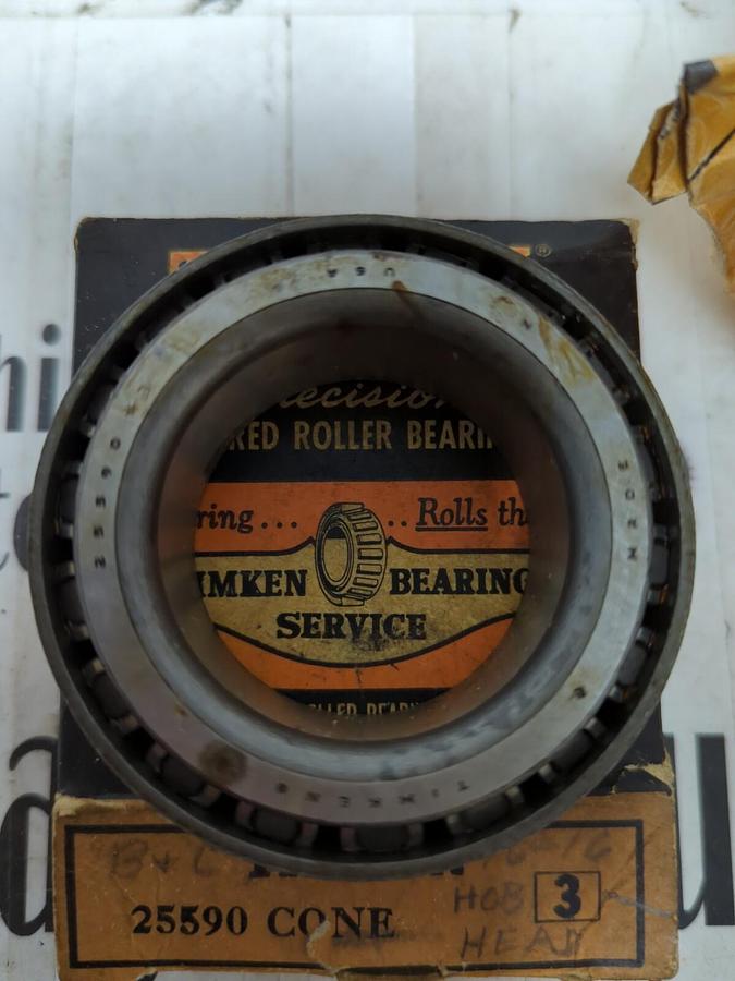 TIMKEN,25590-3,PRECISION ROLLER BEARING CONE NOS