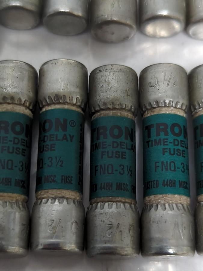 COOPER BUSSMANN,FNQ-3-1/2,TRON 3-1/2 AMP FUSES LOT OF 14 NOS