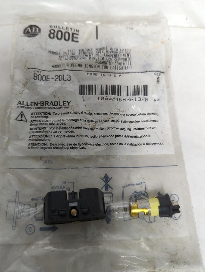 ALLEN BRADLEY,800E-2DL3,SERIES A LIGHT MODULE NOS