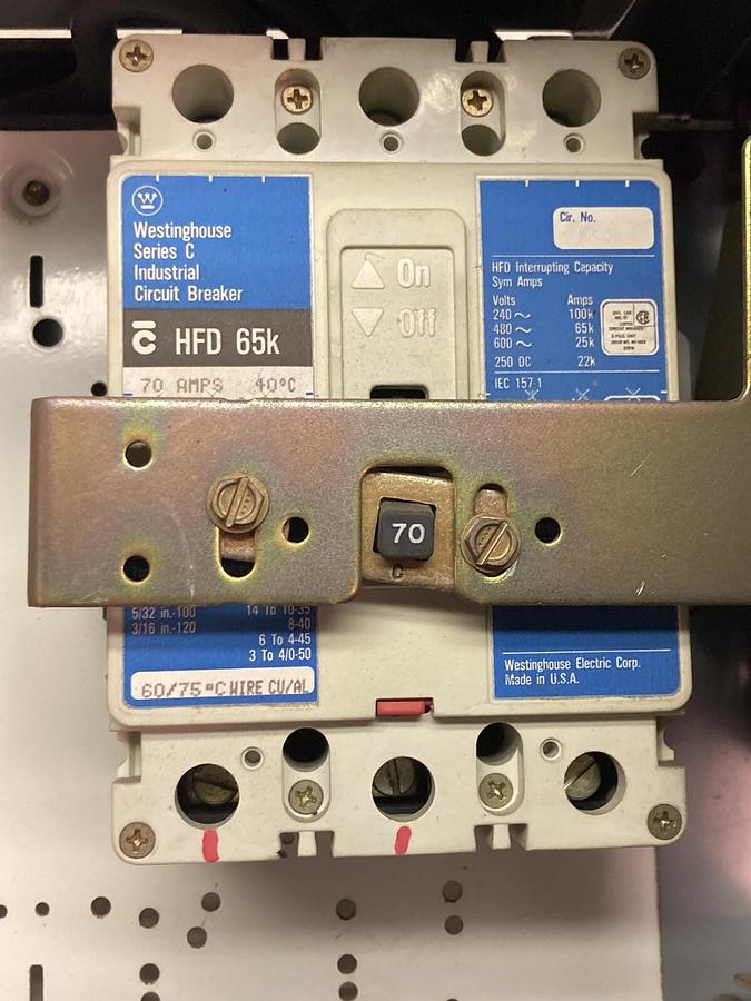 Used Allen-Bradley,2197,12 INCH Disconnect Feeder Bucket 25 KVA 70A