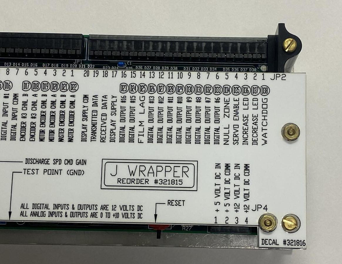 Used DOBOY J WRAPPER,321815,DIGITAL CONTROL BOARD