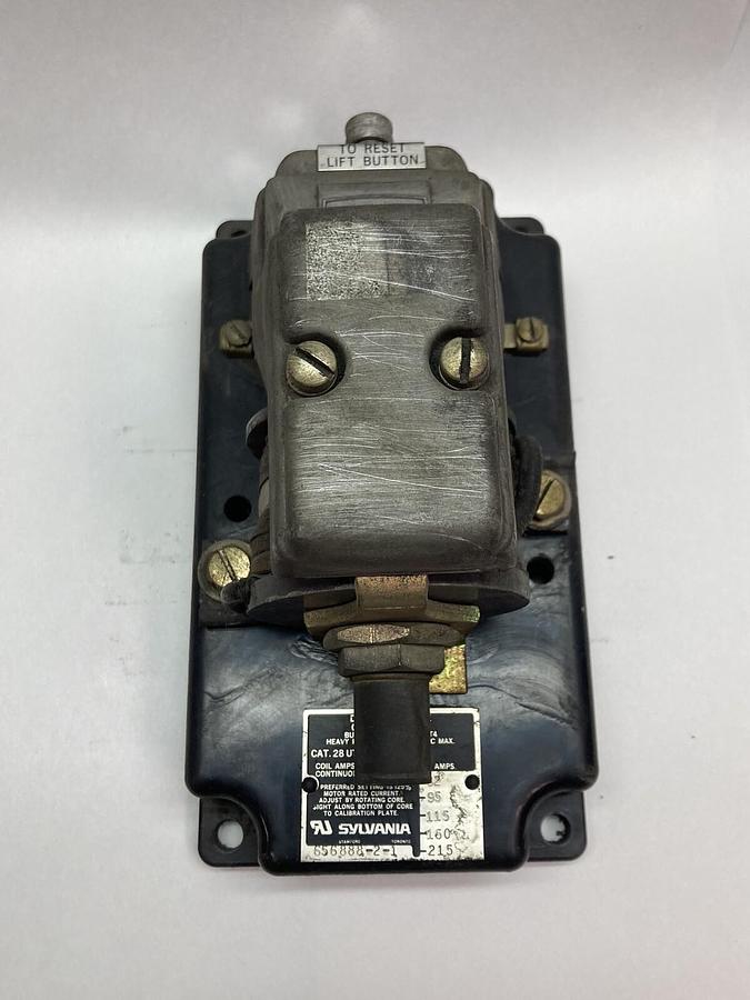 Used Sylvania,28UT2-110,D.C. Inverse Time Overload Relay