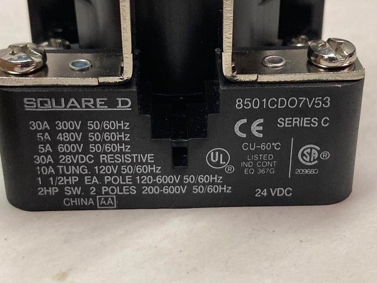 Square D,8501CD07V53,Power Relay Ser C 24VDC 300Vac