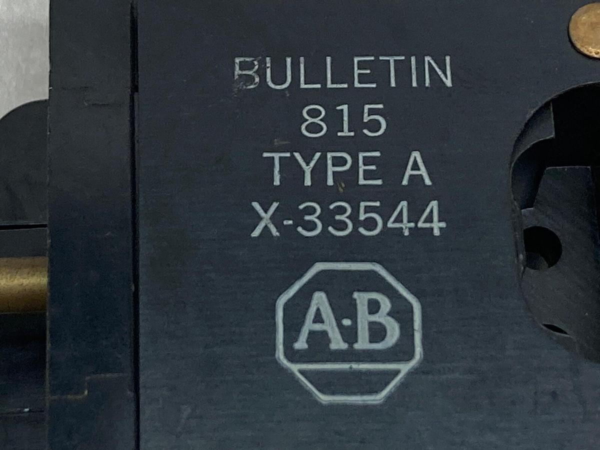 Used Allen-Bradley,X-33544,Overload Relay Bulletin 815 Type A