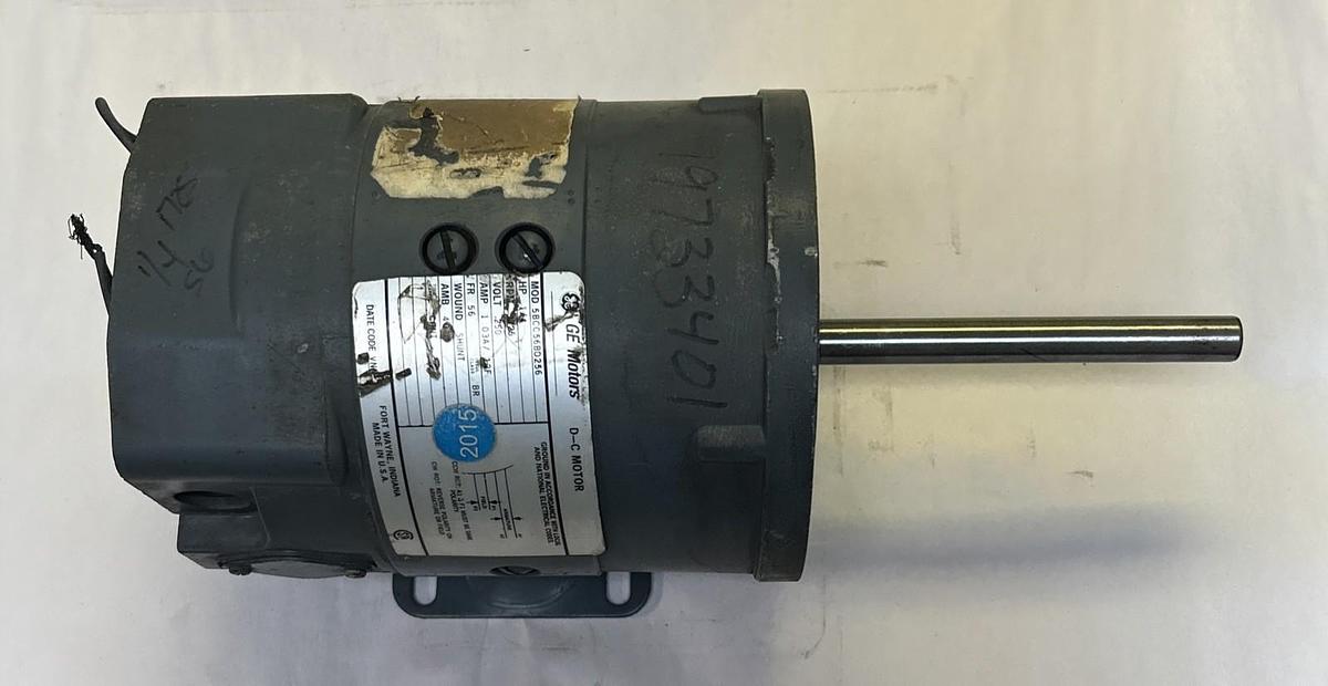 Used GENERAL ELECTRIC,5BCC56BD256,DC MOTOR 1/4HP 1725RPM 250V 56 FRAME