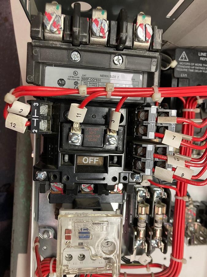 Used Allen-Bradley,2100 2112B,Size 2 Fused MCC 20 Inch Starter Feeder Bucket