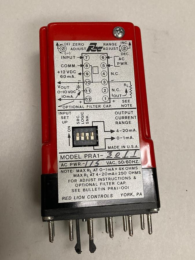 Used Red Lion,PRA1-3011,Relay Module