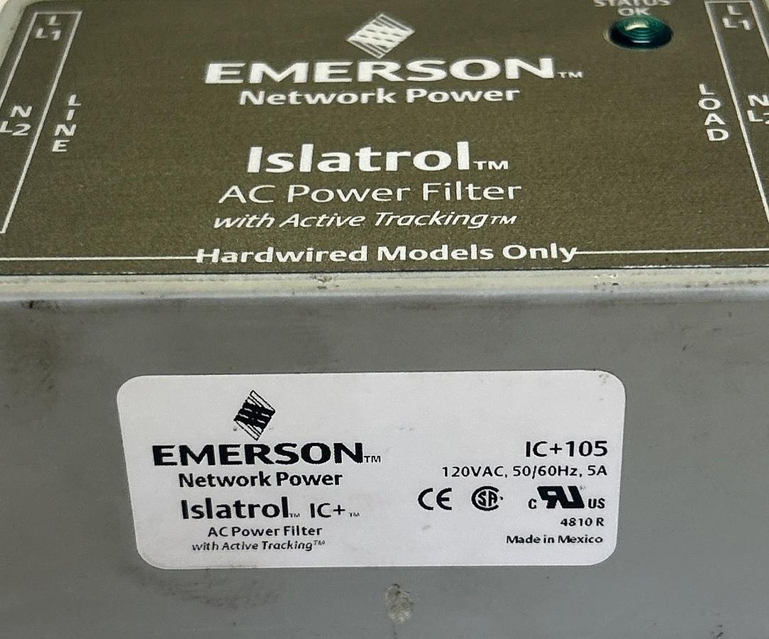 Used EMERSON,IC+105,AC POWER FILTER