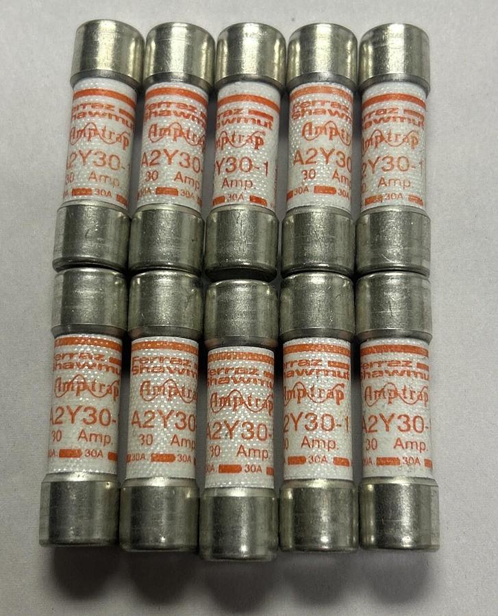 MERSEN FERRAZ SHAWMUT,A2Y30-1,FUSE 30A 250V LOT OF 10 NOS
