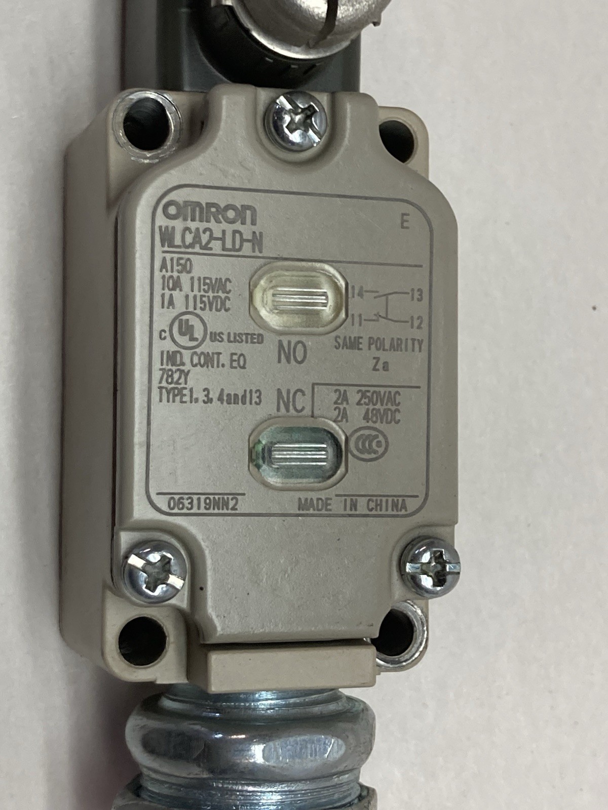 Omron,WLCA2-LD-N,Limit Switch 10A 115VDC