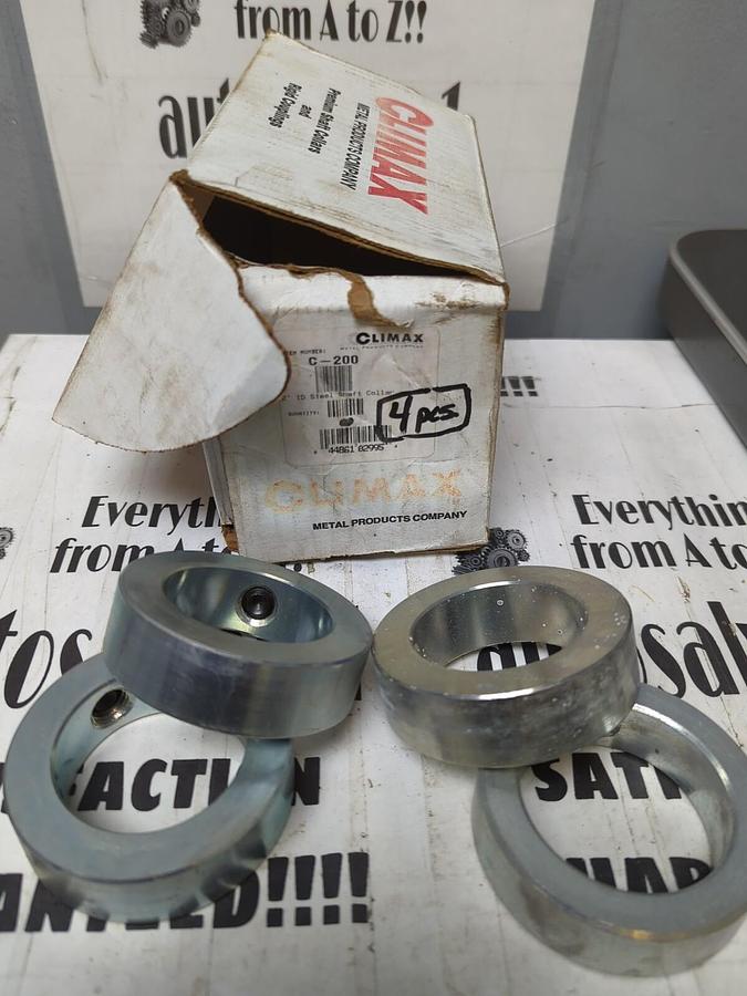 CLIMAX,C-200,1-PIECE CLAMPING COLLAR 2 INCH LOT OF 4 NOS