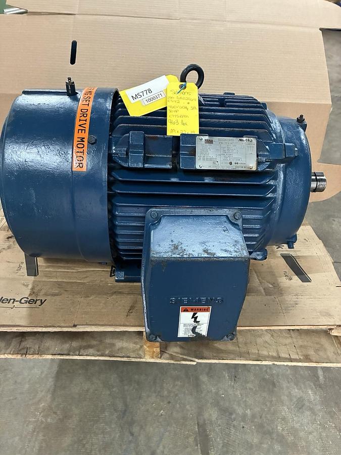 Used SIEMENS,RGZEESD,CHEMICAL DUTY INDUCTION MOTOR 30HP 1775RPM 286TS 3PH