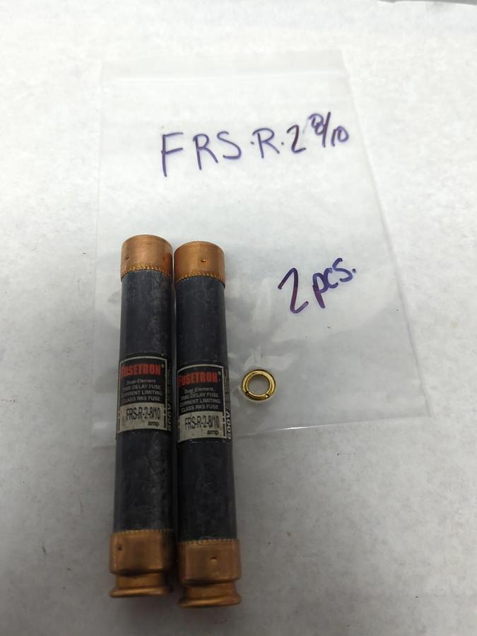 Used COOPER BUSSMANN,FRS-R-2-8/10,FUSETRON 2-8/10 AMP FUSE LOT OF 2 PRE-OWNED