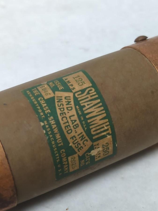 Used CHASE SHAWMUT,2025,FUSE 125 AMP 250 VOLT PRE-OWNED