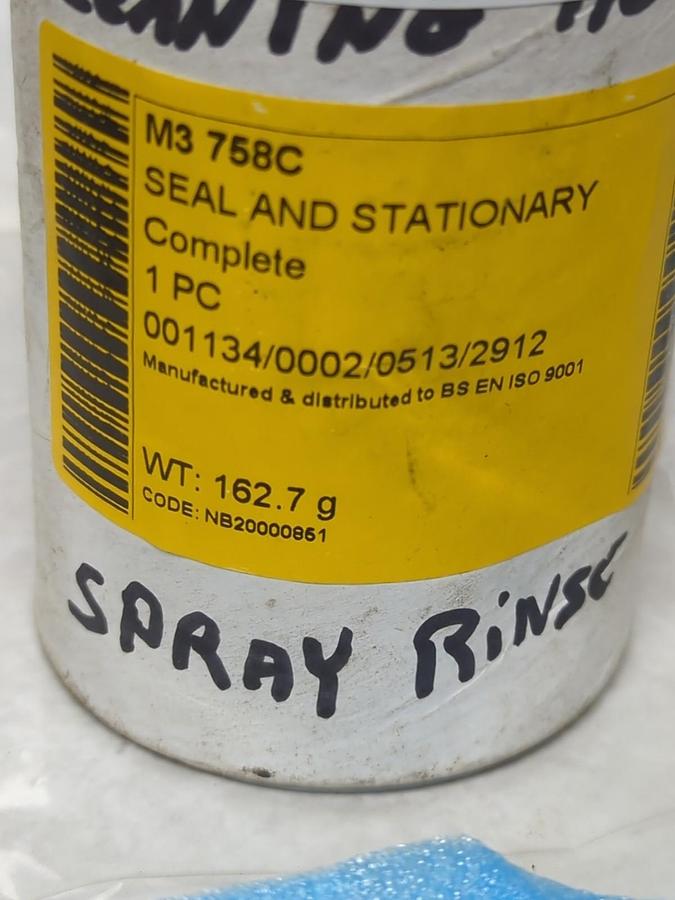 SEAL AND STATIONARY,M3 758C,COMPLETE MECHANICAL SEAL 1-1/2 INCH NOS