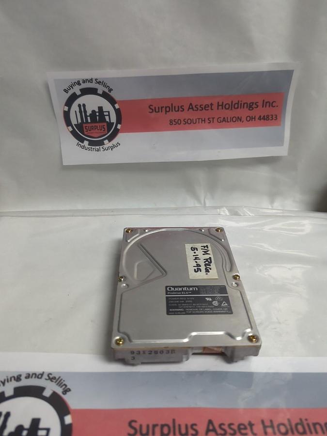 Used QUANTUM,PI12A011,INTERNAL POWER HARD DRIVE REV 08-H PRE-OWNED