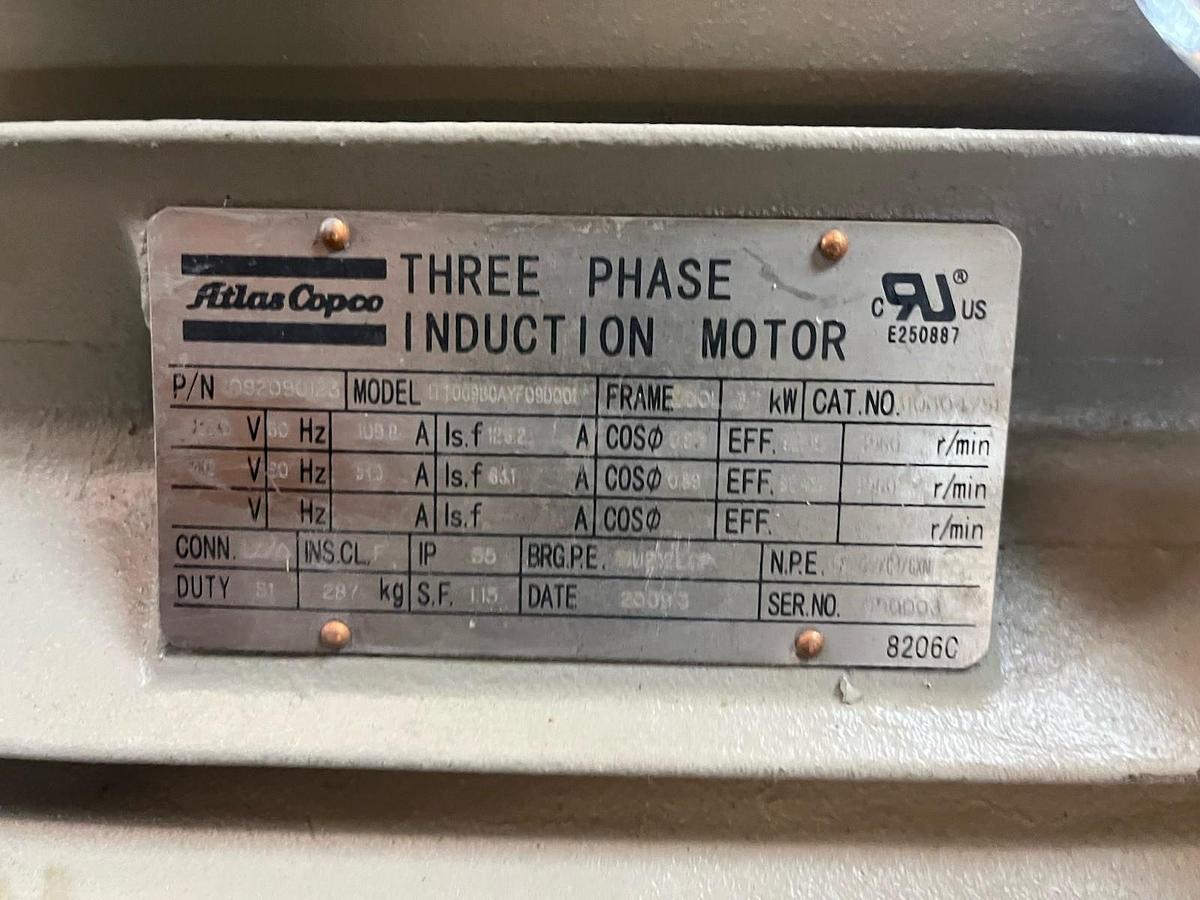 ATLAS COPCO,ITT0G9BCAYF09D001,COMPRESSOR MOTOR 37kW 230/460V 3530RPM 200L