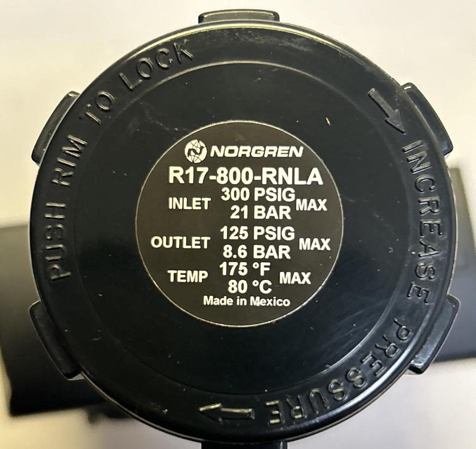 NORGREN,R17-800-RNLA,PRESSURE REGULATOR 300 PSIG NOS